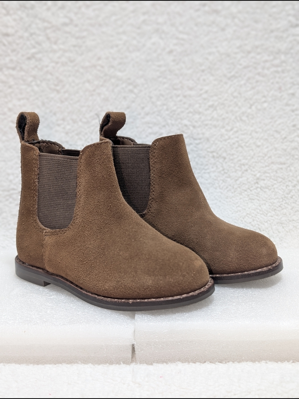 Janie and Jack Brown Suede Pull-On Chelsea Boots Toddler Boys size 6